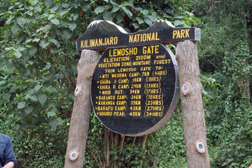 1 Kilimanjaro hiking via Lemosho